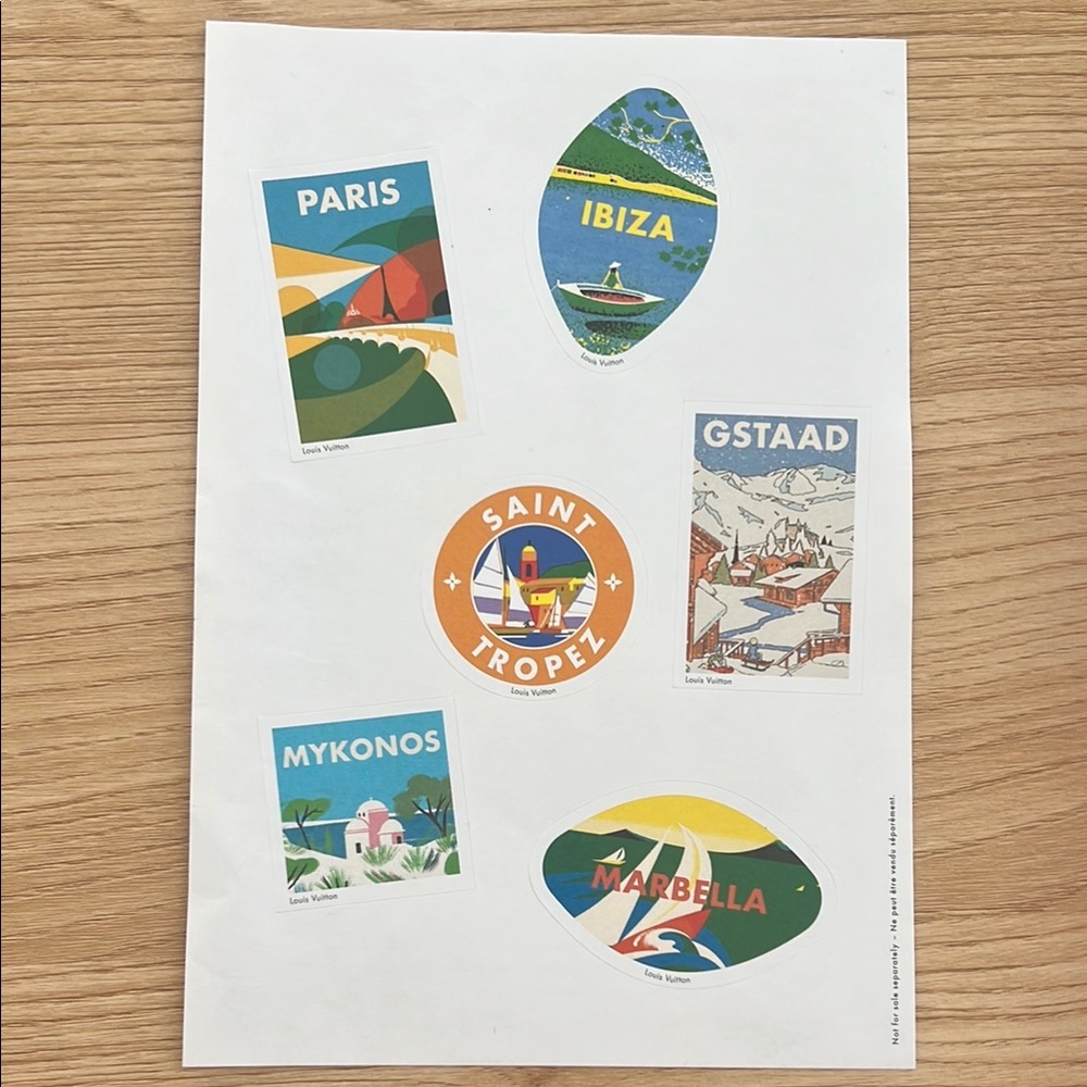 Louis Vuitton Travel-Themed Sticker Set